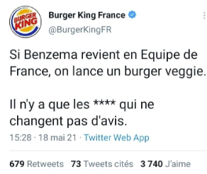 Tweet Burger King